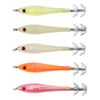 OriGlam 5pcs Squid Jigs Fishing Lures Baits, Shrimp Prawn Tackle Lures, Stainless Steel Squid Hooks for Saltwater Fishing Octopus Cuttlefish Hook Set