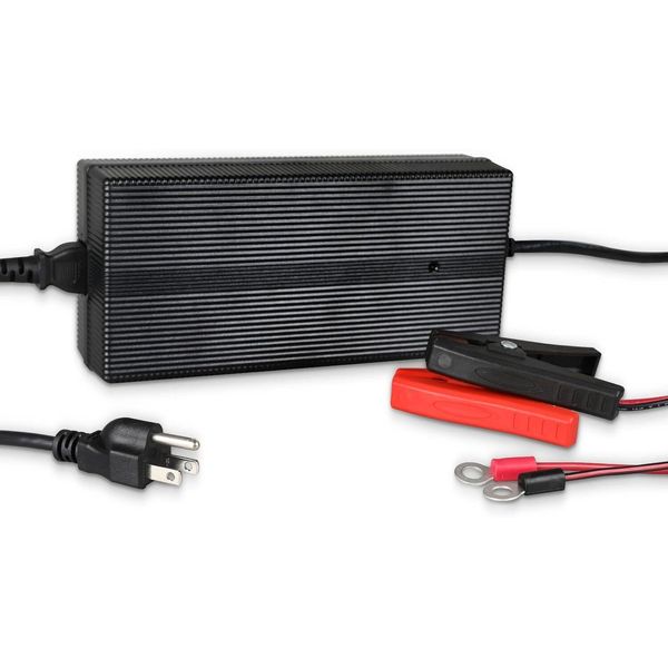 Renogy Portable 24V 10A AC to DC Battery Charger w/12AWG Alligator Clips Lithium