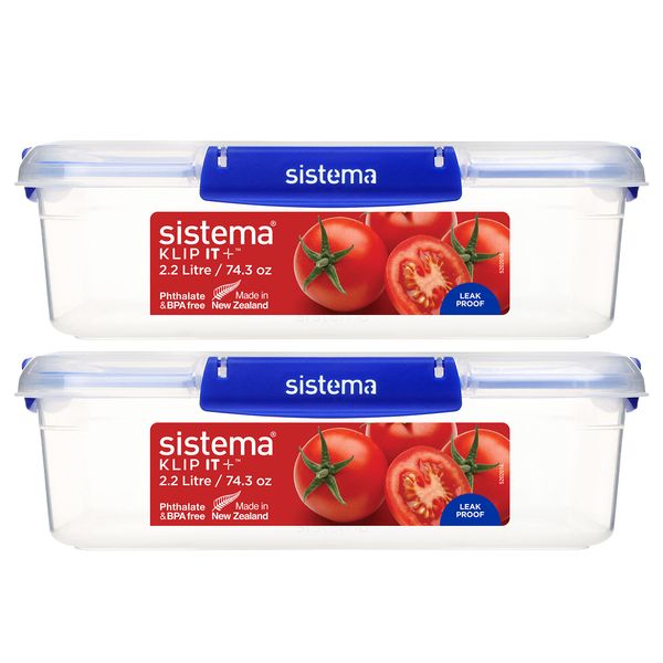 Sistema Food Storage Containers, 2.2L 2 Pack