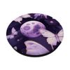 Moonlight Lavender Purple Pattern Cute Moth Lover PopSockets Swappable PopGrip