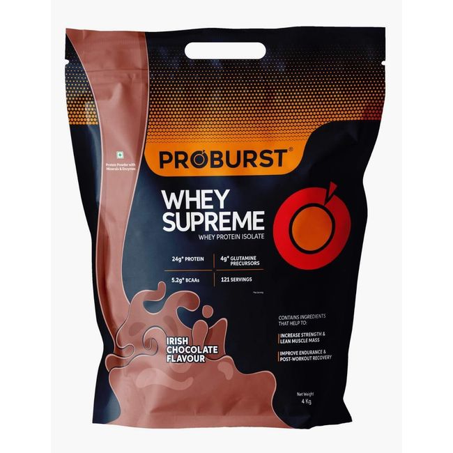 PROBURST Whey Supreme Protein Powder - 4 KG - Irish chocolate - Read Description