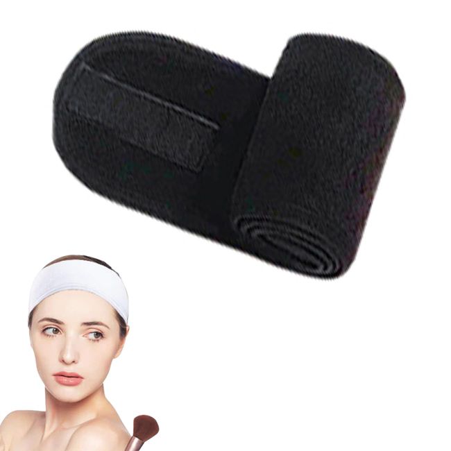 Traziewell Women's Puffy Spa Facial Headband Makeup Hair Band Women Skincare Adjustable Microfibre Headband for Washing Face Sports Yoga Hair Makeup with Magic Tape HB000107