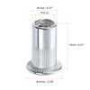 uxcell #10-24 Rivet Nuts Aluminium Alloy Knurled Flat Head Threaded Insert Nut Silver 80pcs