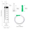 3 Pack Large Plastic Measuring Syringe, 60ml with Cap, Individually Packaged for Fluid, Scientific Labs