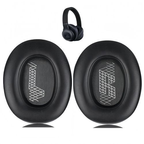 Miayaya Replacement Ear Pads for JBL E65 (E65BT E65BTNC)/Live 650 (650NC 650BTNC)/Duet NC Over-Ear Headphones, Earpads Cushions with Softer Leather, Noise Isolation Foam, Black
