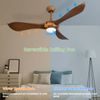 52 Inch Ceiling Fan with Light Reversible DC Motor w/6 Wind Speeds & 8H Timer