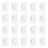 INCREWAY Adhesive Hooks, 20PCS Multi-Function Hooks Seamless Stick on Wall Hooks Towel Holder Self Adhesive Hooks for Kitchen Bathroom