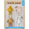 Kwik Sew K 4373 Plush Bears and Bunnies Sewing Pattern