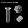 sourcing map M5 x 25mm Plastic Phillips Machine Screws, PC Flat Head Machine Bolts Transparent 25pcs