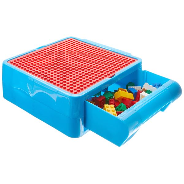 Build & Go Storage Case with 100 Blocks - Kid's Building Block Portable Storage Case - Children's Travel Building Bock Set - Includes 100 Blocks & Compatible With Other Leading Brands