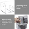 Clear Acrylic Stackable CD Holder Rack, Media Storage Organizer w/ Cutout Handle