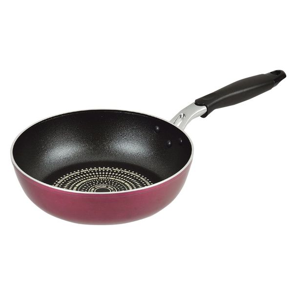 Pearl Metal HB-3423 Mega Stone Coating, Induction Compatible, Deep Frying Pan, 9.4 inches (24 cm)