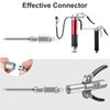 Double Handles Grease Gun Coupler 90 Degree Adapter Injection Needle Dispenser