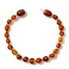 Baltic Amber Bracelets/Anklet Sizes 14cm - Cognac - Handmade Polished - Knotted Between Beads