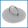 A ABSOPRO 4pcs 11cm Gray D Ring Patch Pad PVC Stainless Steel for Surfboard Item Replacement