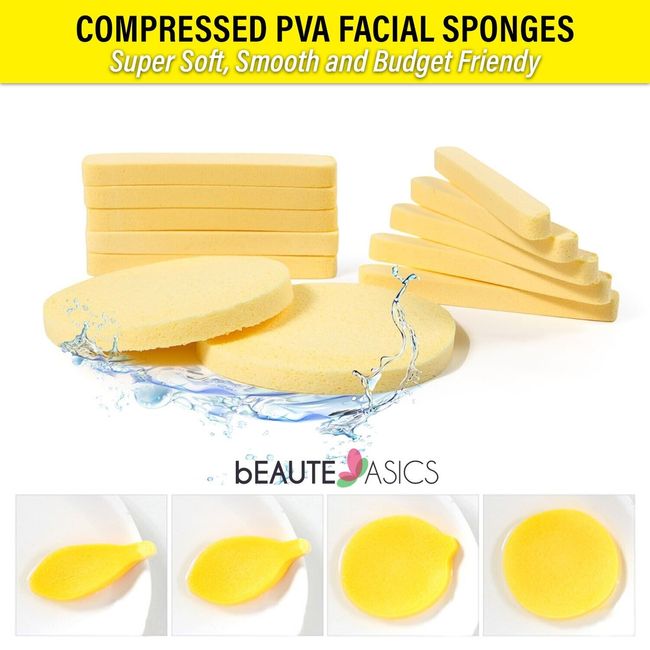 24 Pcs Compressed Face Sponges for Makeup Removal, Facial Cleansing(S0001x2)