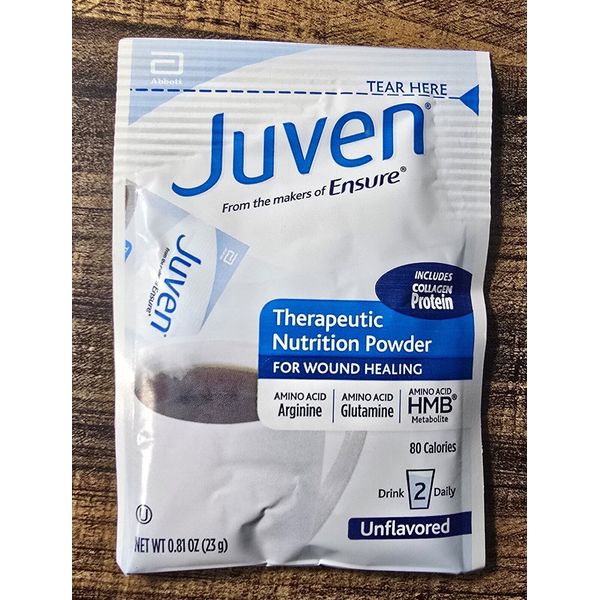 Juven Unflavored Therapeutic Nutrition Single Powder Packets Exp 01Feb2026