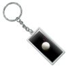 GRAPHICS & MORE Golf Ball Moon Flag Golfing Rectangle Keychain in Chrome Plated Metal