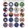 Florida State Flag 3D Domed CAR Emblem Badge Sticker Flexible Round
