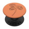 Monstera Leaf Tropical Plant Papaya PopSockets Swappable PopGrip