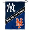 House Divided Yankees and Mets Double Sided Garden Flag