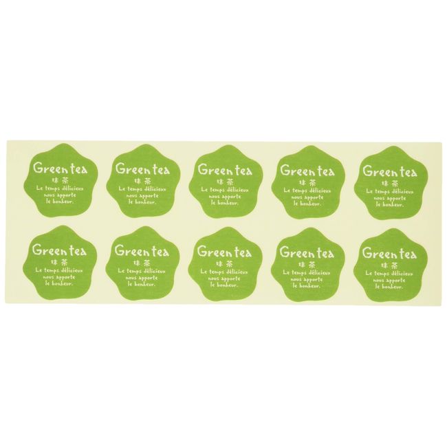 cotta 71016 Natural Deformation Flavor Seal, Matcha, Green, 1.1 x 1.1 inches (2.8 x 2.8 cm), Pack of 100