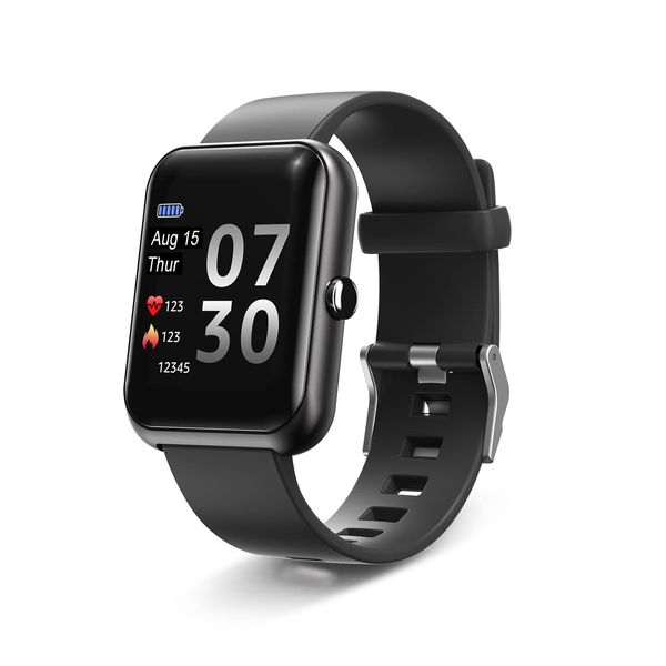 LEBEXY Smartwatch für Damen Herren | Schrittzähler Fitness Armband Tracker | Fitnessuhr mit Herzfrequenzmessung/Schrittzähler/Schlafmonitor | Sportuhr Smart Watch, 1.3 Zoll (Nau Schwarz)