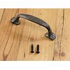 CAST IRON HANDLE RUSTIC DRAWER PULL 5 1/4" LONG W/ SCREWS PULLS HANDLES CABINET