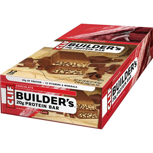 Clif Builder's Bar: Chocolate Box of 12 Recovery Protein Bars