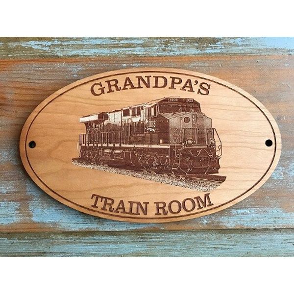 PERSONALIZED DIESEL ENGINE TRAIN SIGN - Birthday Gift, Retirement - Any Name