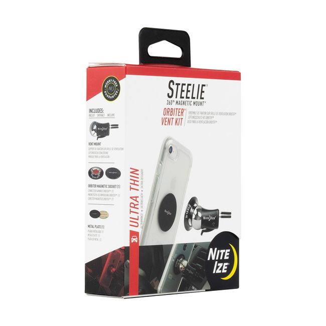 Nite Ize Steeley Orbiter Vent Mount Kit, Silver, Small 50612