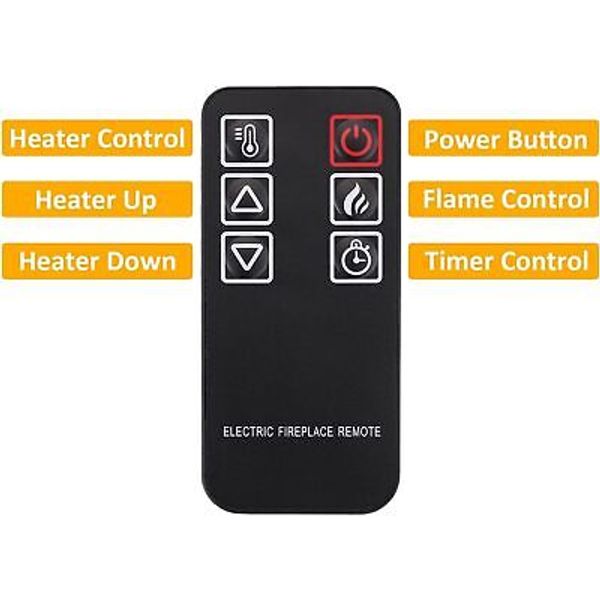 23 Inch Electric Fireplace Insert Heater with Adjustable Flames Infrared Remote