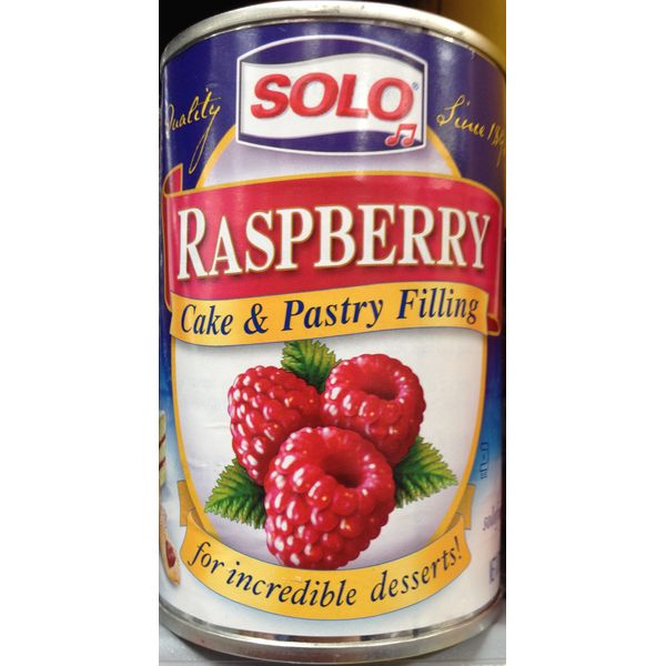 Solo Cake/Pastry Filling Raspberry, 12 oz X 2 cans