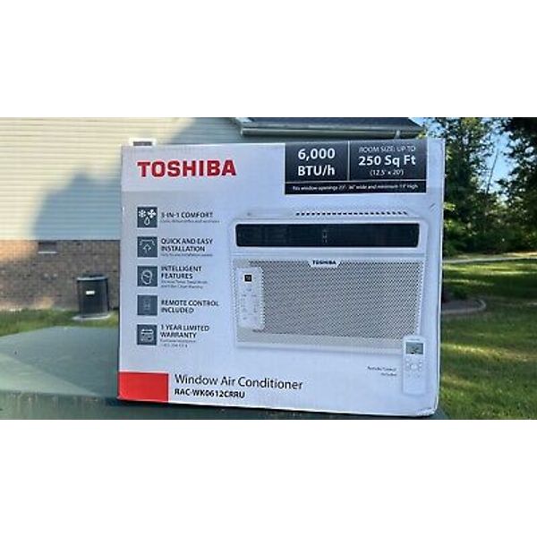 Toshiba 6,000 BTU Window Air Conditioner 115V AC Remote Control - BNIB