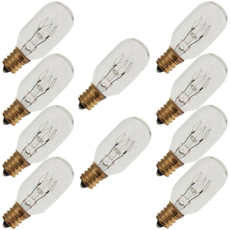 Industrial Performance 15T7C 130V, 15 Watt, T7, Candelabra Screw (E12 ...