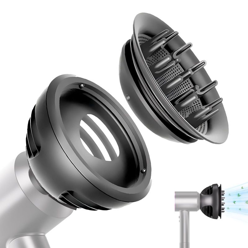 Upgrated Diffuser Nozzle 2 in 1 for Dyson Supersonic Hair Dryer, Wave ...