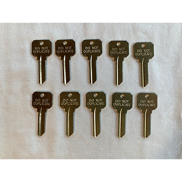 (10) Schlage 1145A HNNS 6 Pin SC4 DND Do Not Duplicate Key Blanks, A285140503