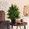 2Pack Outdoor Artificial Topiary Ball Tree Set Home Decoration w/Built in Cement