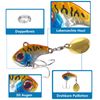 TUXIBIN 6 Pieces Fishing Lures, Artificial Lures, Jig Spinner Set, Spinner, Artificial Bait, Spinner Bait, Fishing Hooks for Bass, Trout, Pike, Walleye, Catfish, Chub 6-2
