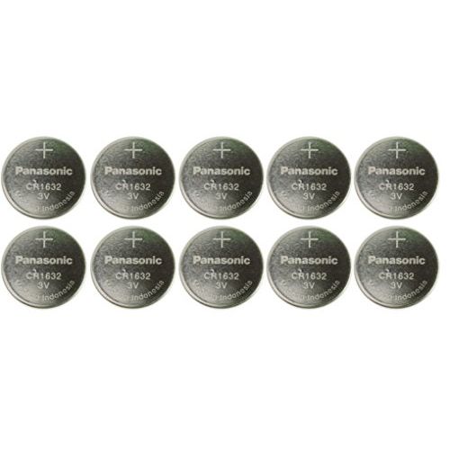 Panasonic CR1632-10 CR1632 3V Lithium Coin Battery (Pack of 10)