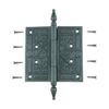 Black Wrought Iron Butterfly Hinge 7.5" H x 4.75" W Steeple Tip Rust Resistant