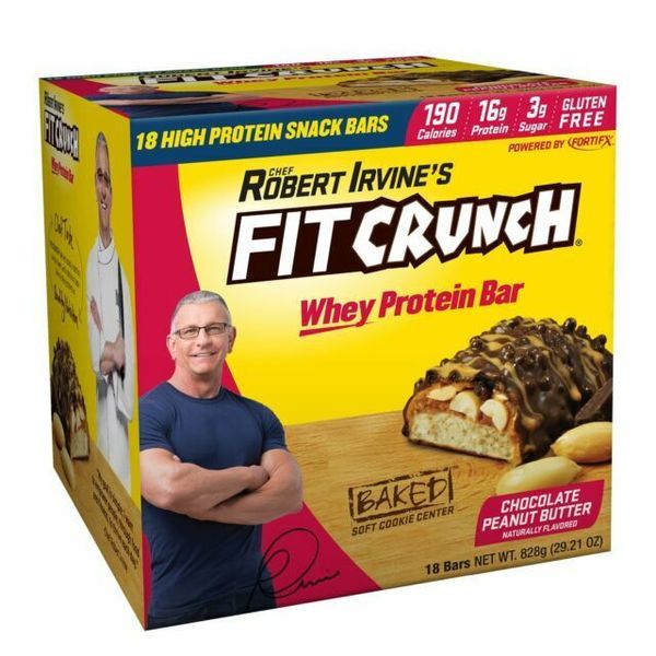 FitCrunch Snack Size 6-Layer Baked Chocolate Peanut Butter  Protein Bars by Robert Irvine - 18 Pieces