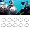 Seamless D Rings, 10Pcs Marine Grade D Ring Highly Polished for Anchoring