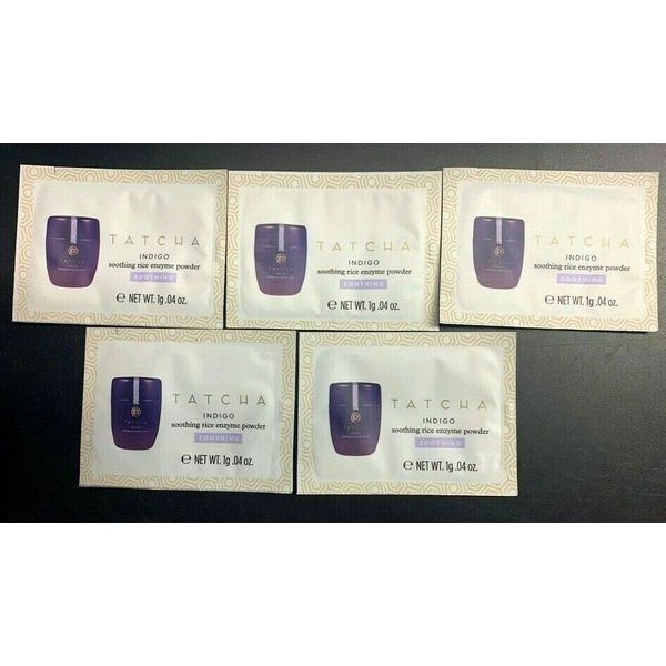 Tatcha Skin Care Packettes INDIGO SOOTHING Rice Enzyme Powder Packet 5 ct.04 OZ