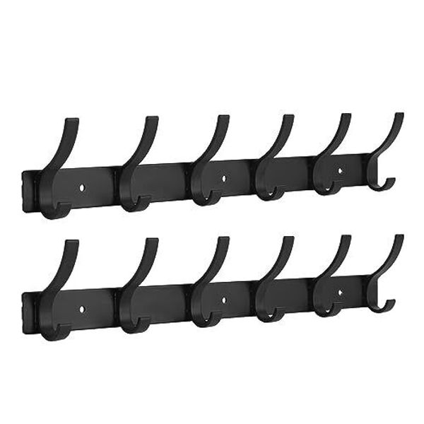 2 Pack Coat Rack Wall Mount Heavy Duty Coat Hooks Wall Mounted Coat Rack