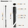 TRIWONDER Bicycle Stem Adapter Ahead Replacement Column Handle Post Thread Stem Bike Extender Stem Riser Adapter (Black, 25.4mm x 150mm)