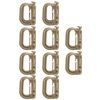 VIPERADE VAB1 10 Pack Multipurpose D-Ring, Grimlock Locking for 1" Molle Webbing,Tactical Locking Carabiner for MOLLE Webbing Attachment Backpacks/Pouch/Bag (Tan)