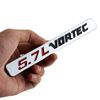Pair Set 5.7L Vortec Hood Emblems Engine 3D Badge 3D Nameplate Replacement for 5.7L (Chrome Red)