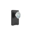 Light Blue Letter D Monogram On Gray Look PopSockets PopWallet for MagSafe