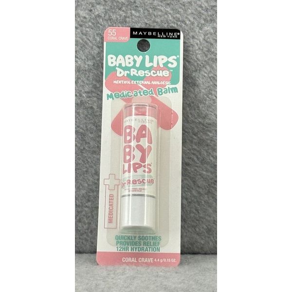 Maybelline Baby Lips Dr Relief  Medicated Balm 55 Coral Crave Lip Color Lip Balm